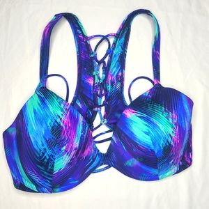 Victoria's Secret PINK Swim Top Large (DD) Tropical. Nwot